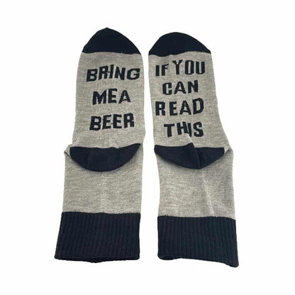 "Bring me a beer" one-size strømper