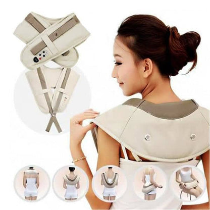 Massage &amp; varmepude til nakke/skulder &amp; ryg (Shiatsu) m/mange funktioner