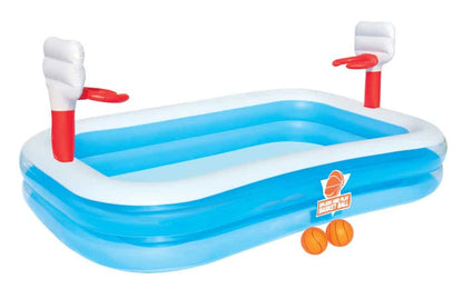 Børnepool m/indbygget basketballkurv fra Bestway