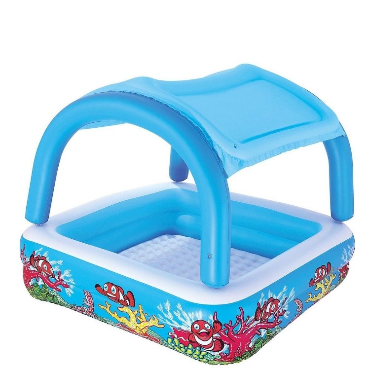 Bassin med "soltag" fra Bestway