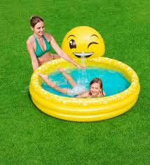 Emoji badebassin m/springvand fra Bestway