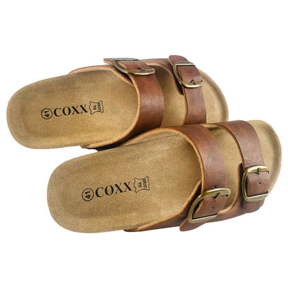 Klassiske Bio Sandaler i Læder m/skålet hæl og tå greb - brune eller sorte -