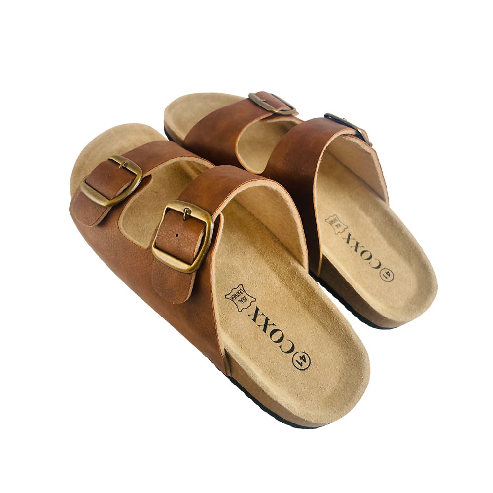 Klassiske Bio Sandaler i Læder m/skålet hæl og tå greb - brune eller sorte -