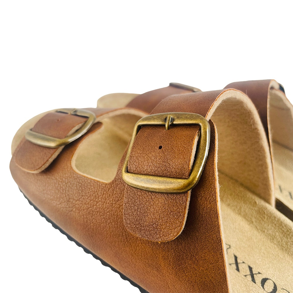 Klassiske Bio Sandaler i Læder m/skålet hæl og tå greb - brune eller sorte -