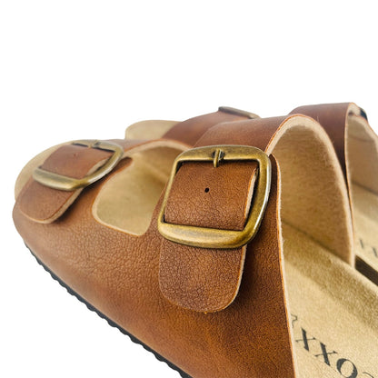 Klassiske Bio Sandaler i Læder m/skålet hæl og tå greb - brune eller sorte -