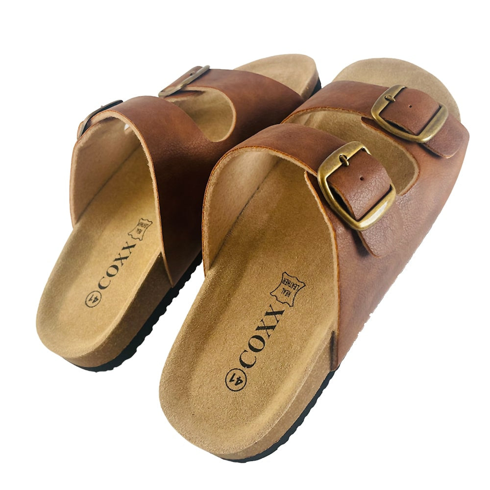 Klassiske Bio Sandaler i Læder m/skålet hæl og tå greb - brune eller sorte -