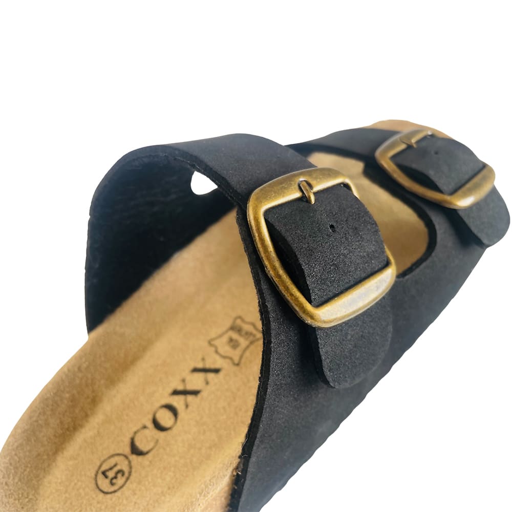 Klassiske Bio Sandaler i Læder m/skålet hæl og tå greb - brune eller sorte -