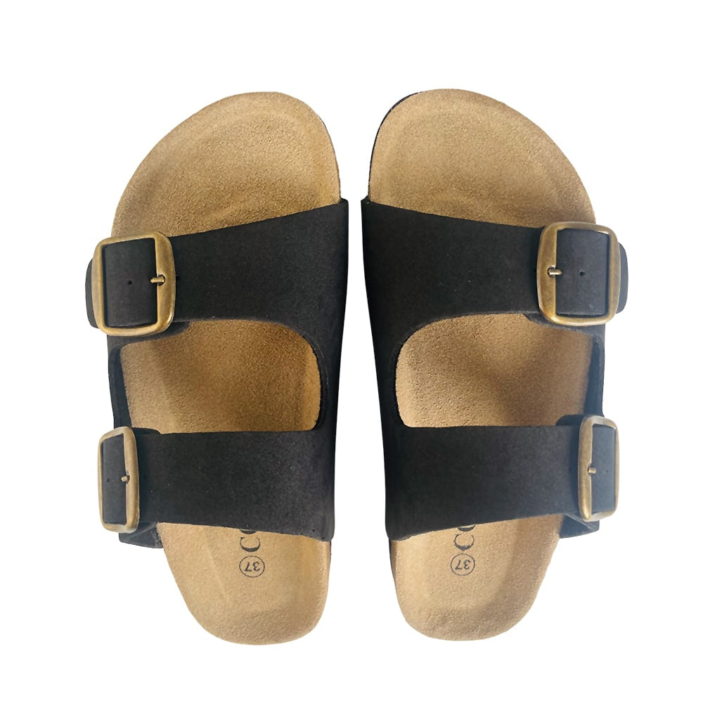 Klassiske Bio Sandaler i Læder m/skålet hæl og tå greb - brune eller sorte -