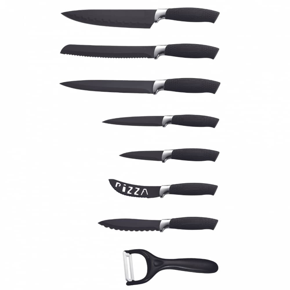 Knivsæt (7 dele + skræller) Royalty Line m/marmorbelægning