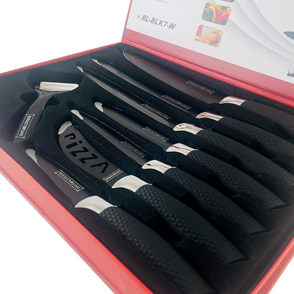 Knivsæt (7 dele + skræller) Royalty Line m/marmorbelægning