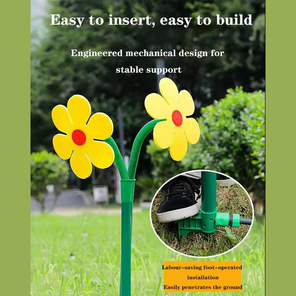 Blomsterformet sprinkler - dekorativ & effektiv