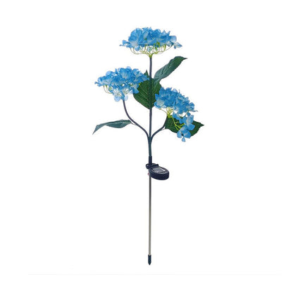 Solcelle-hortensia havelamper