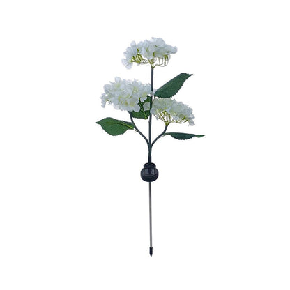 Solcelle-hortensia havelamper