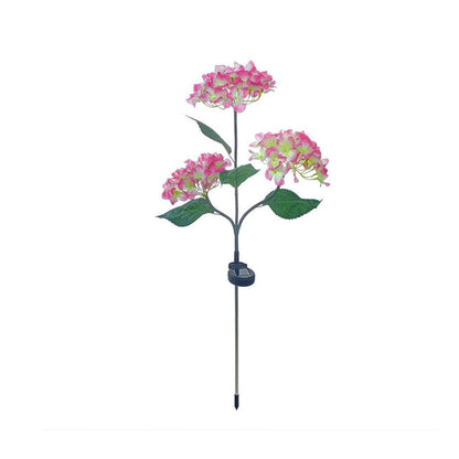 Solcelle-hortensia havelamper