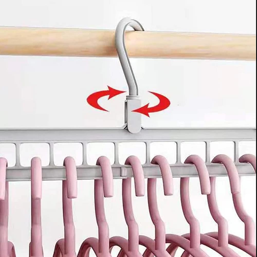 Bøjle Organizer til 9 beklædningsdele - Grå -