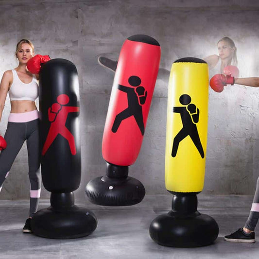 Oppustelig boksesæk rød