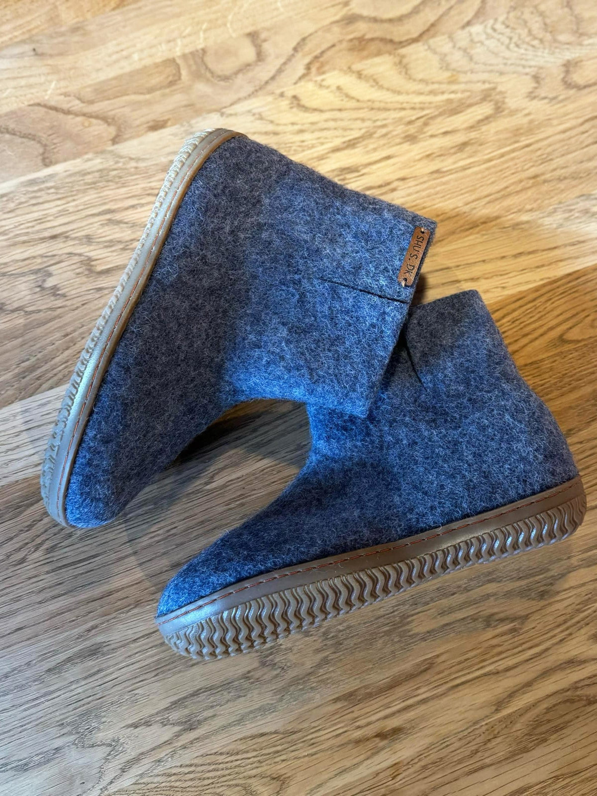 Filtstøvle (100% ren uld) - Model Denim m/Gummisål