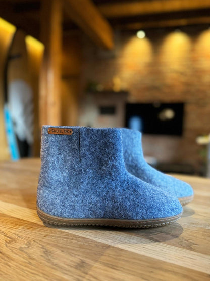 Filtstøvle (100% ren uld) - Model Denim m/Gummisål