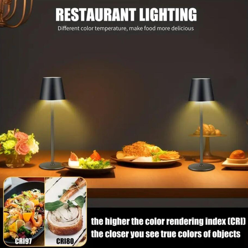 LED Bordlampe med touch og genopladelig funktion