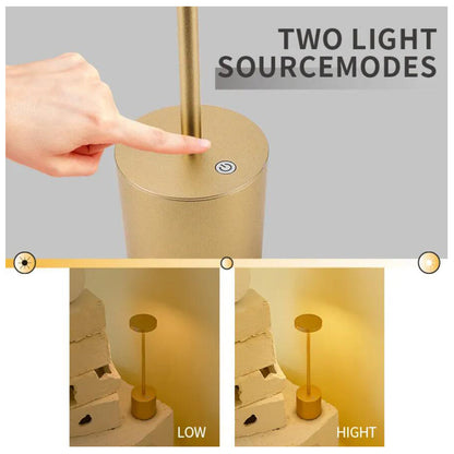 LED Bordlampe, genopladelig - Moderne og Minimalistisk