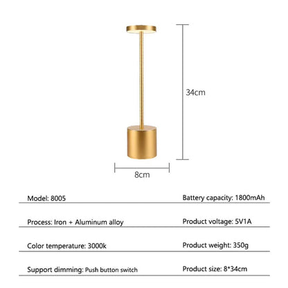 LED Bordlampe, genopladelig - Moderne og Minimalistisk
