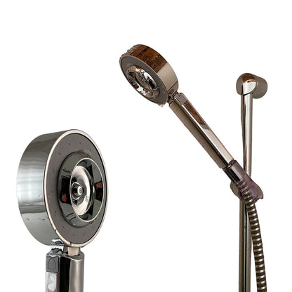 Dobbeltsidet Brusehoved - m/shampoo dispenser