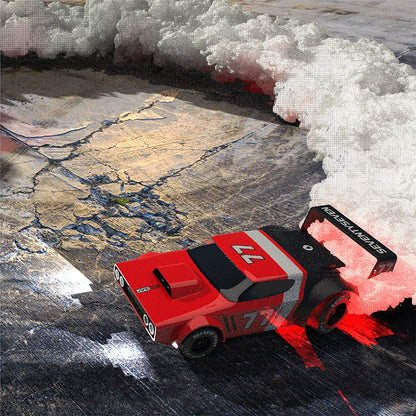 Burnout Drifter - Fjernstyret bil med røg-, lyd, og lyseffekter!