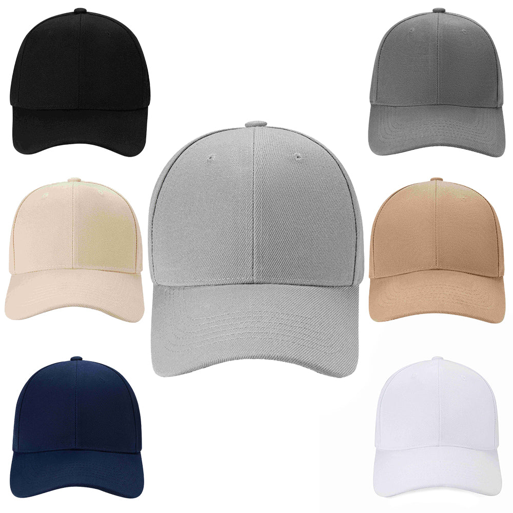 Caps / Baseball Kasket ensfarvet  til mand/kvinde - i mange farver!