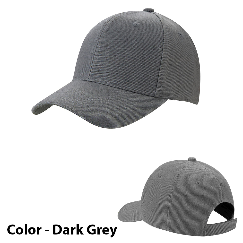 Caps / Baseball Kasket ensfarvet  til mand/kvinde - i mange farver!
