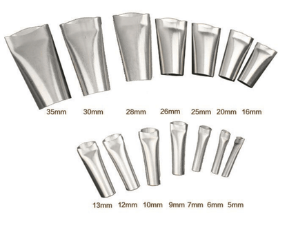 Fugedyser/fugespidser 14 dele - i rustfrit stål str. 5-35 mm