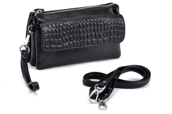 Clutch/taske med skulder- og håndrem