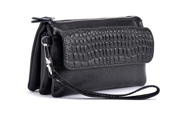 Clutch/taske med skulder- og håndrem