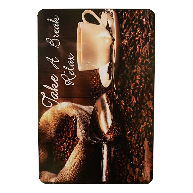 Metalskilt - Coffee