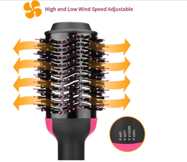 Føntørre ion børste m/volumen funktion