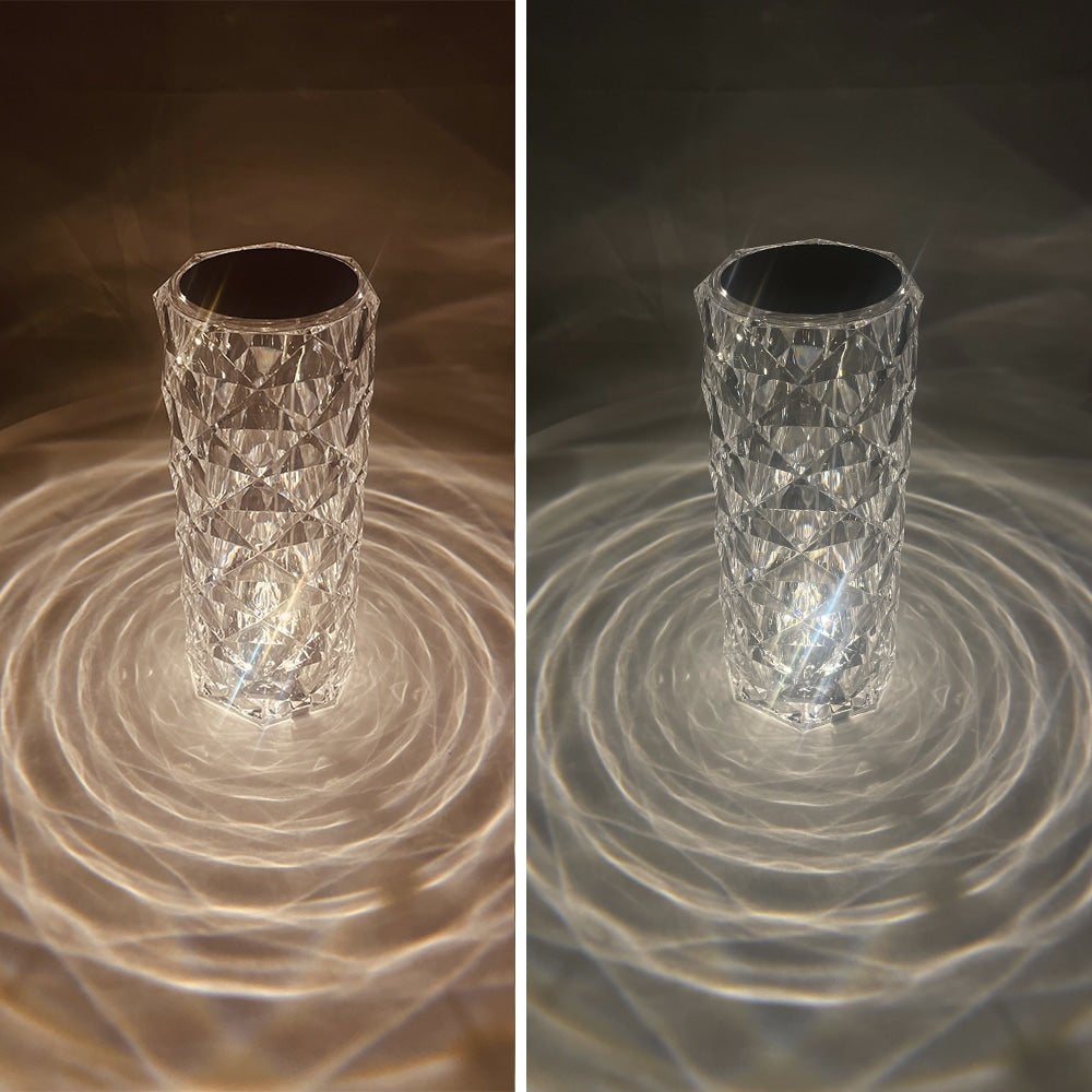 Krystal Bordlampe m/Touch funktion