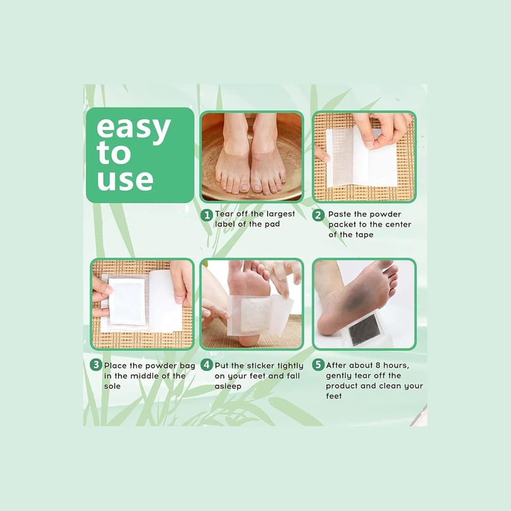 Kinoki Detox Fodplastre - 5 dages kur (10 stk. pakke)