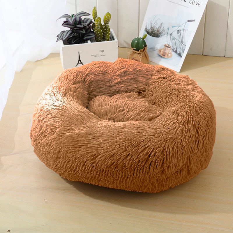 Blød og beroligende donut hundeseng (mange farver)