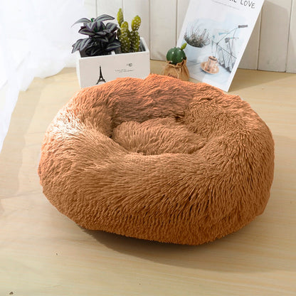 Blød og beroligende donut hundeseng (mange farver)