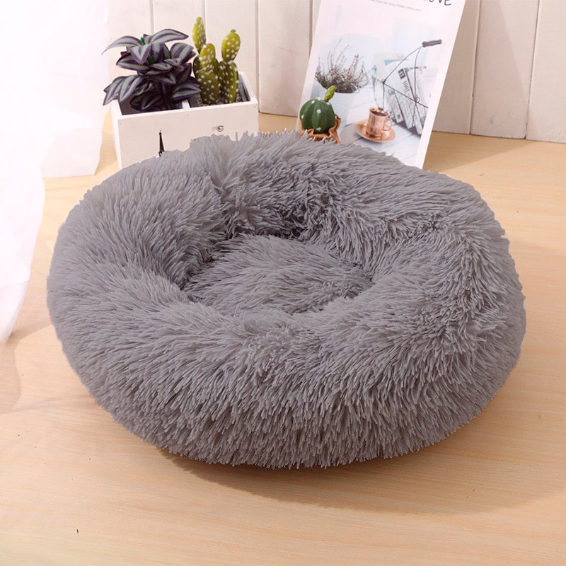 Blød og beroligende donut hundeseng (mange farver)