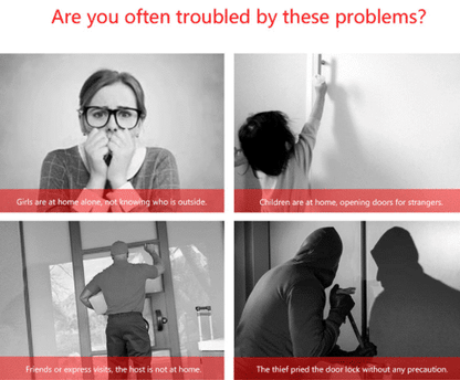 Batteridrevet WiFi Dørklokke m/nattekamera og mikrofon/højtaler (2-vejs)