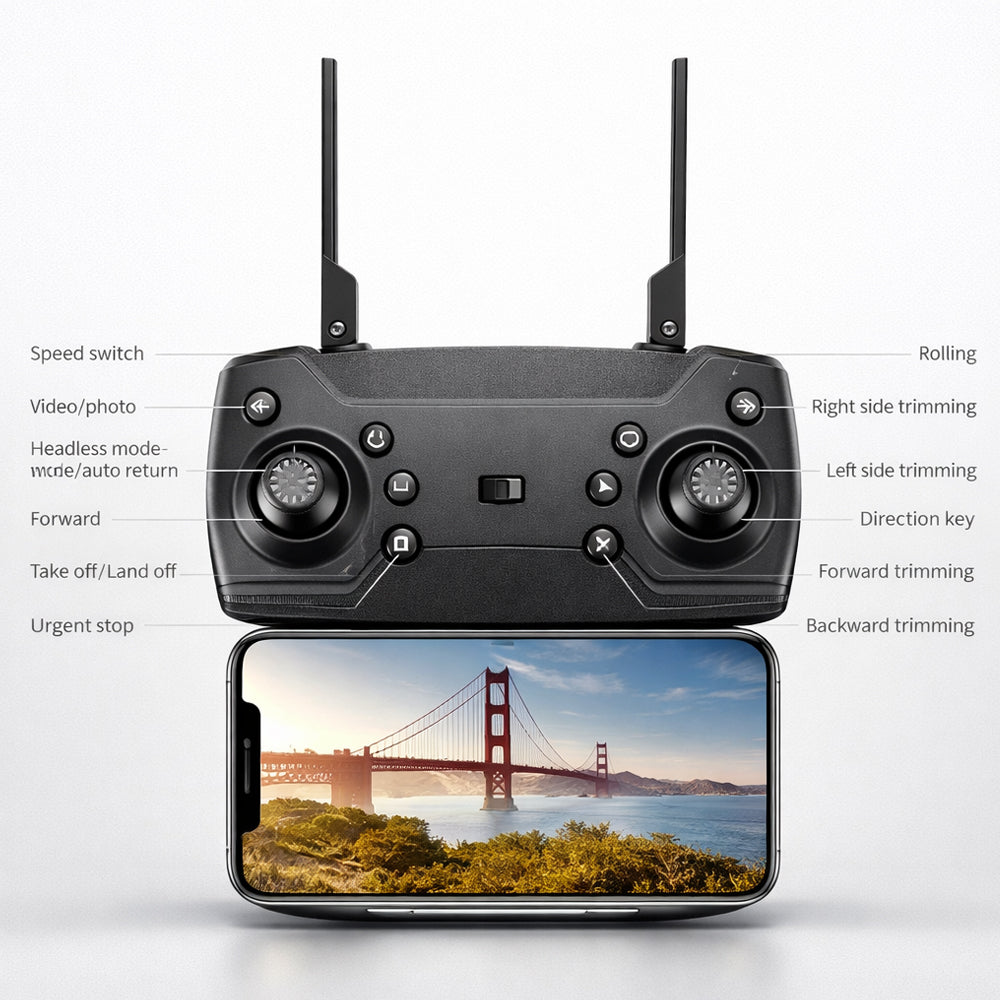 Foldbar Drone 4K med/uden kamera
