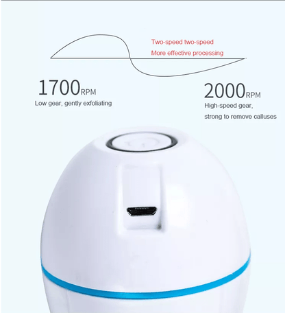Elektrisk pedicure fod fil - Genopladelig via USB