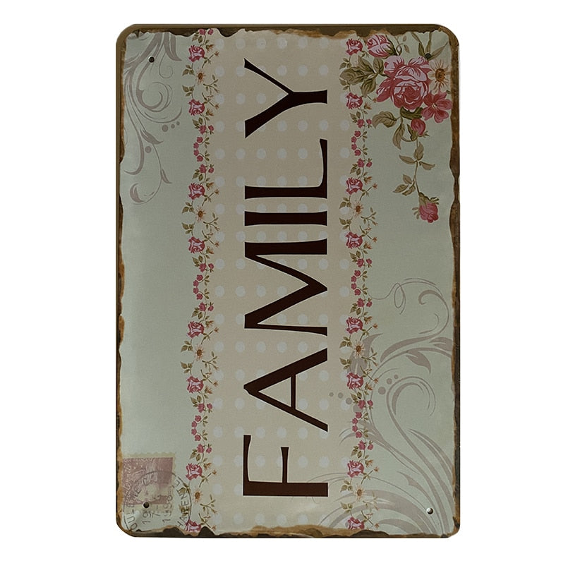 Metalskilt - Family