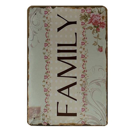 Metalskilt - Family