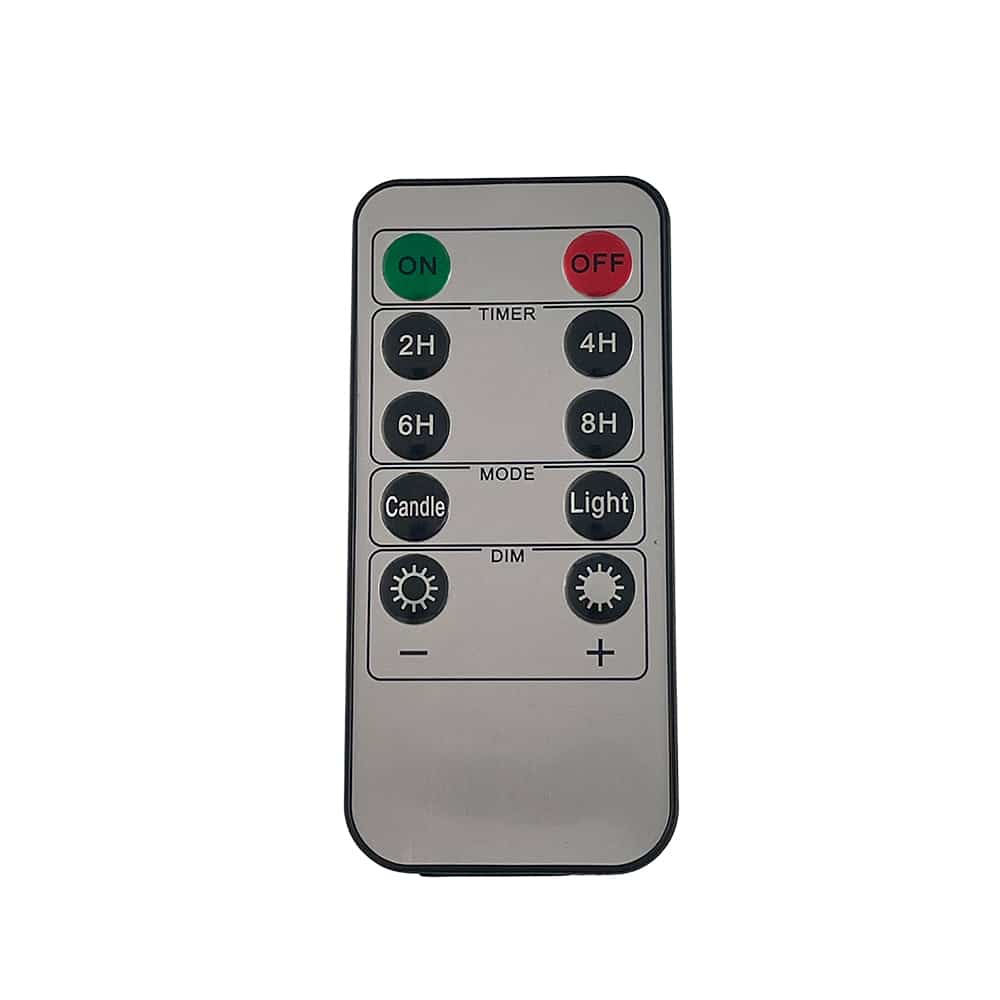 LED stearinlys i glas - 3 stk. - 12/15/17 cm - m/3D flamme - (flere farver)