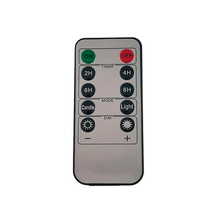 LED stearinlys i glas - 3 stk. - 12/15/17 cm - m/3D flamme - (flere farver)