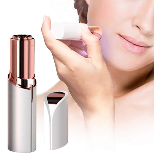 Smertefri hårfjerner med LED - formet som en læbestift