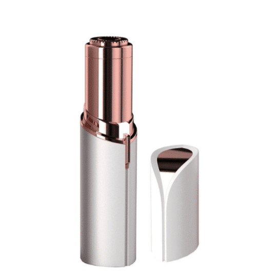 Smertefri hårfjerner med LED - formet som en læbestift