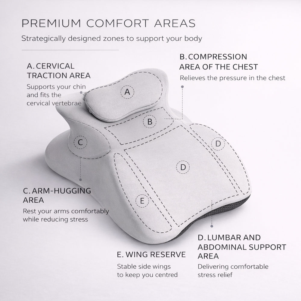 Ergonomisk Memory Foam positionspude med Aftagelig Nakkepude