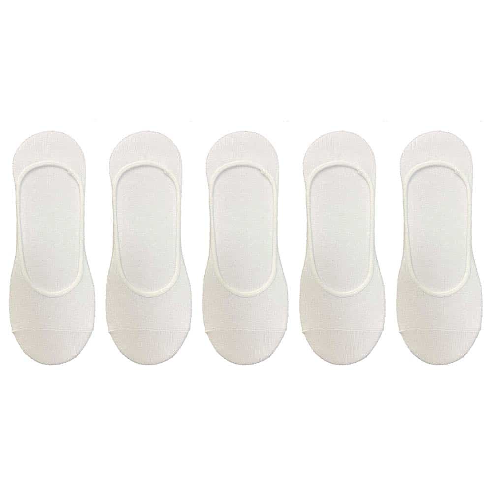 Bambus Footies 5 par (sort eller hvid)